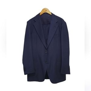 NAVY STRIPE SUITSUPPLY HAVANA TULIP 3 PIECE SUIT